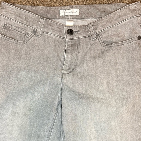 NWOT SIZE 6 Christopher & Banks Light Gray Straight Leg Jeans - Picture 4 of 7
